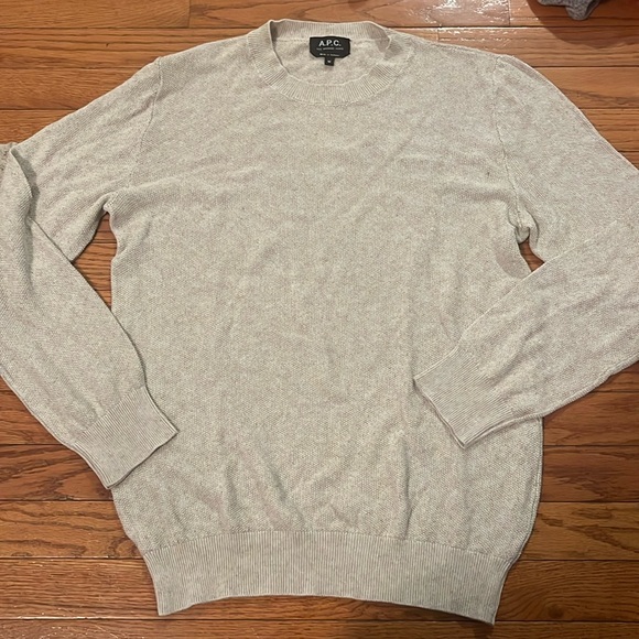 A.P.C. Oatmeal linen blend crewneck sweater - Picture 1 of 6